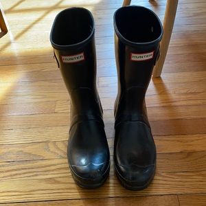 Women Hunter short rain boots black